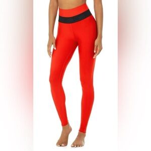 Alo Yoga High-Waist Fitness Legging Cherry/Black Size XXS